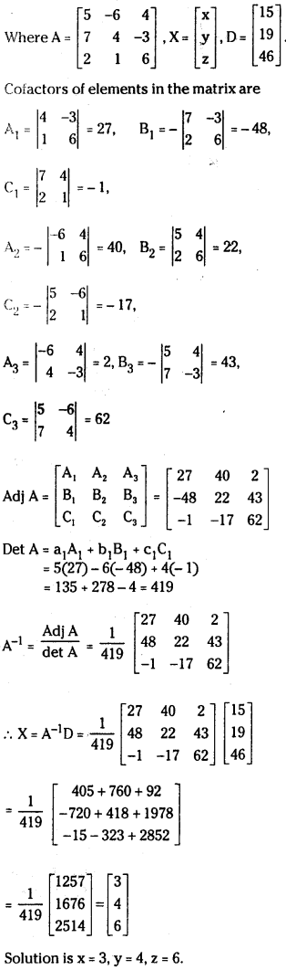 TS Inter 1st Year Maths 1A Solutions Chapter 3 Matrices Ex 3(h) 1